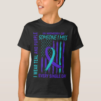 T-shirt Portez Le Violet Turquoise Pour Quelqu'Un Qui Me M