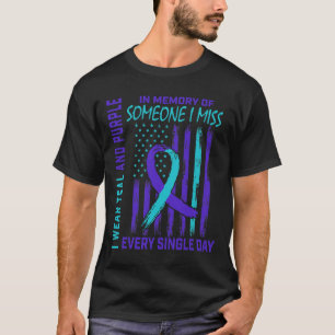 T-shirt Portez Le Violet Turquoise Pour Quelqu'Un Qui Me M