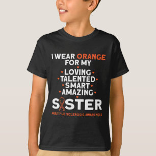 T-shirt Portez Orange Pour Ma Soeur Sclérose En Plaques
