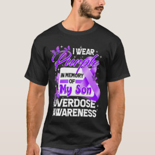 T-shirt Portez Violet En Mémoire De Mon Fils Surdose Sensi