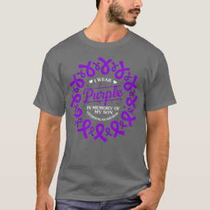 T-shirt Portez Violet En Mémoire De Mon Fils Surdose Sensi