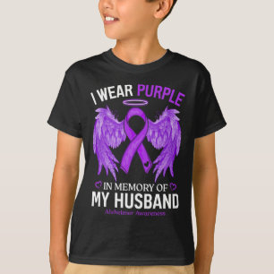 T-shirt Portez Violet En Mémoire De Mon Mari Alzheimerheim