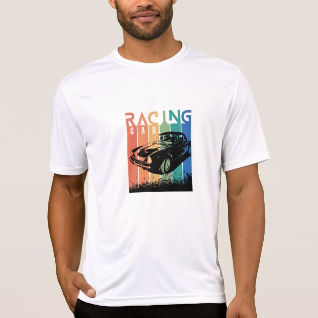 T-shirt Portez votre sport, Voiture Racing (Devant)