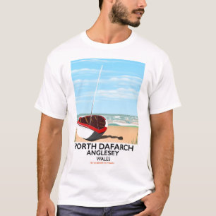 T-shirt Porth Dafarch, affiche de voyage vintage Anglesey