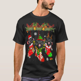 T-shirt Portie Water Dog En Chaussettes Noël Santa Hat