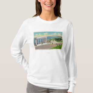 T-shirt Portique au-dessus de vue de Plymouth Rock de
