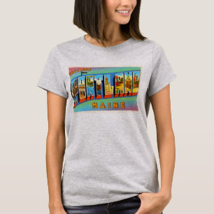 T-shirt Portland Maine JE vieux souvenir de Vintage voyage