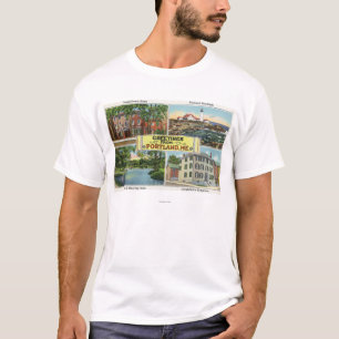 T-shirt Portland, MaineGreetings de avec pittoresque