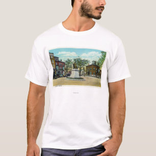 T-shirt Portland, monument de MaineLongfellow et carré