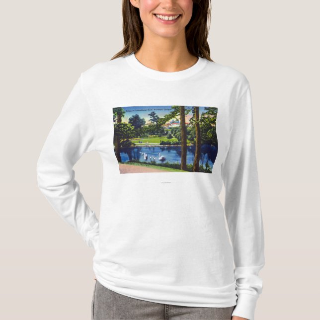 T-shirt Portland, scène de parc d'OregonLaurelhurst (Devant)