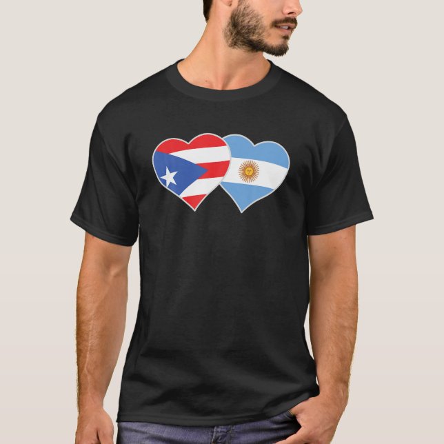 T-shirt Porto Rico Argentine Drapeau de l'Argentine portor (Devant)