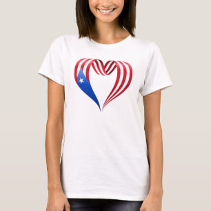 T-shirt Porto Rico, boricua, bandera négra