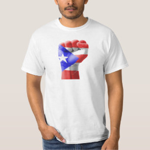 T-shirt Porto Rico, boricua, bandera négra