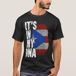 T-shirt Porto Rico C'est Dans Mon ADN Pour Hommes Drapeau