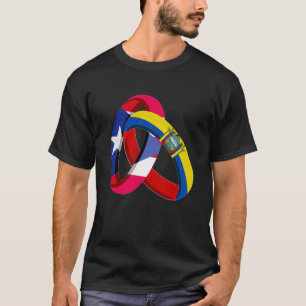 T-shirt Porto Rico Drapeau Equateur Gros Anneau Mariage Ma