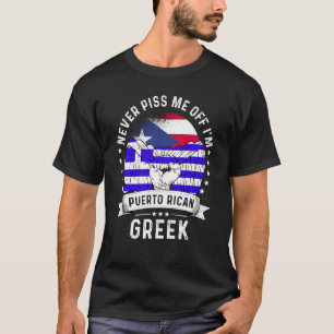 T-shirt Porto Rico Drapeau Grèce Grosse fierté Humour