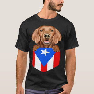 T-shirt Porto Rico Drapeau Irlandais Setter Chien Dans Poc