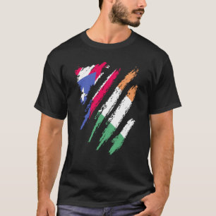 T-shirt Porto Rico Drapeau Irlande Gros Patriot Country St