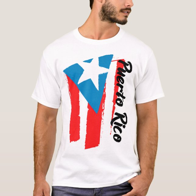 T-shirt Porto Rico Drapeau Mois du patrimoine hispanique B (Devant)