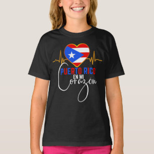 T-shirt Porto Rico en mi Corazon Puerto Rican Pride T-Sh