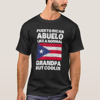 T-shirt Porto Rico Grandpa Abuelo Portoricain Drapeau