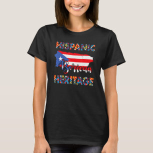 T-shirt Porto Rico Hispanique Patrimoine Boricua