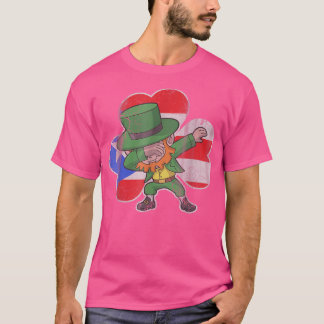 T-shirt Porto Rico irlandais Dabbing Leprechaun St patrick