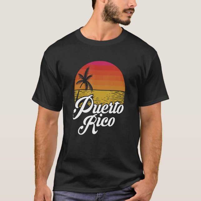 T-shirt Porto Rico Sunset Island Plage tropicale Va été (Devant)