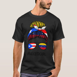 T-shirt Porto Rico Venezuela Drapeau Portoricain Vénézuéli