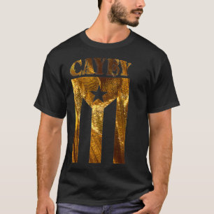 T-shirt Portoricain Cayey Gold Boricua, Porto Rico