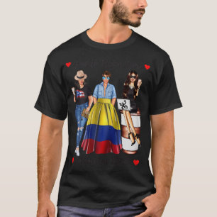 T-shirt Portoricaine Née Colombie Sang Patriotique