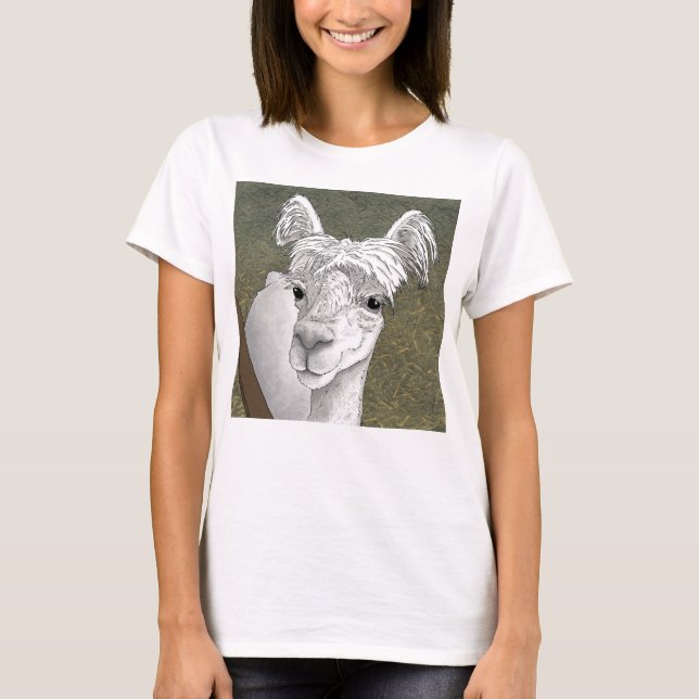 T-shirt Portrait Alpaca 2 (Devant)