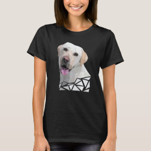 T-shirt Portrait coloré de Labrador Retriever en polygone