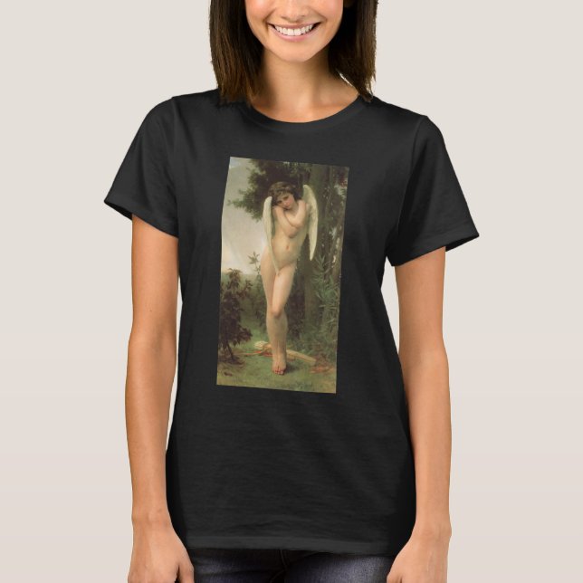 T-shirt Portrait d'ange de Cupid (Cupidon) par Bouguereau (Devant)
