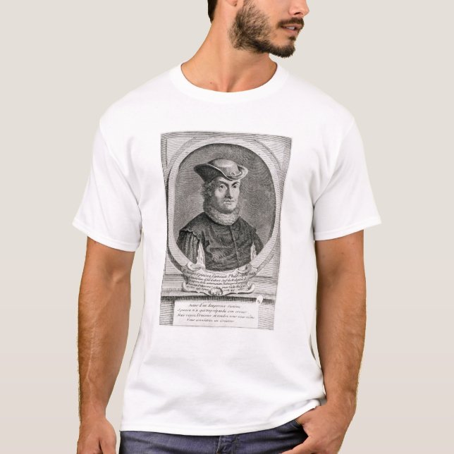 T-shirt Portrait de Baruch ou de Benoît Spinoza (Devant)