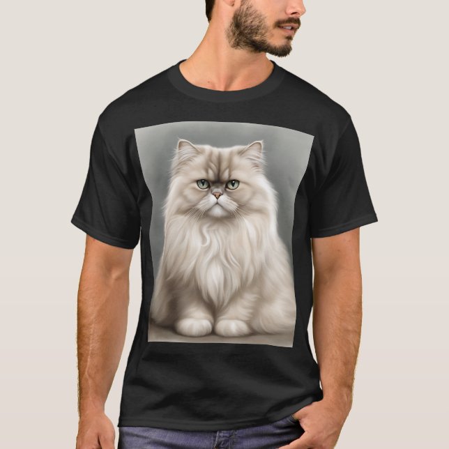 T-shirt Portrait de beauté du chat perse (Devant)