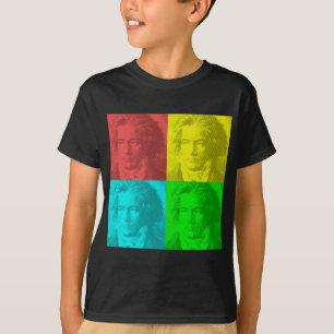 T-shirt Portrait de Beethoven en carrés