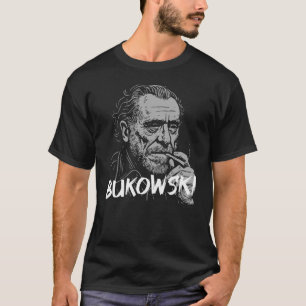 T-shirt Portrait de Charles Bukowski avec cigarette
