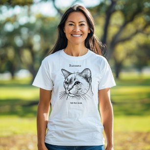 T-shirt Portrait de chat birman