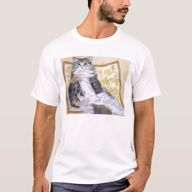 T-shirt Portrait de chat de ragondin de Mae Maine de (Devant)
