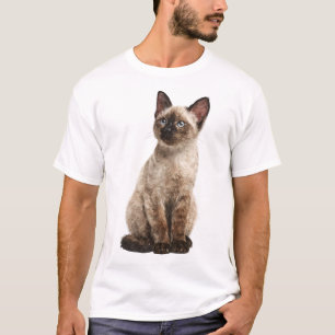 T-shirt Portrait de chaton siamois aux yeux bleus pour hom