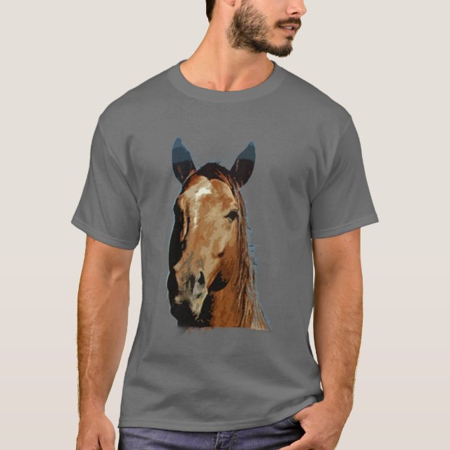 T-shirt Portrait de cheval (Devant)