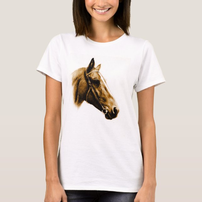 T-shirt Portrait de cheval (Devant)