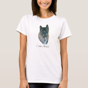 T-shirt portrait de chien akita japonaise mignonne art réa