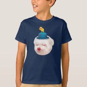 T-shirt Portrait de chien clown méditatif
