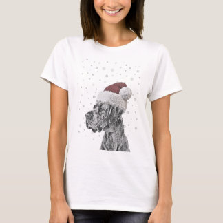 T-shirt Portrait de chien de Noël Femmes de Noël