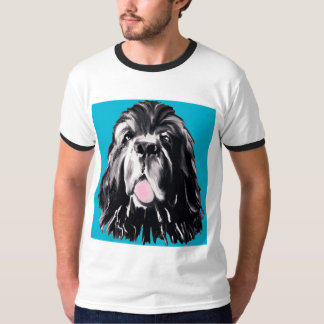 T-shirt Portrait de chien de Terre-Neuve