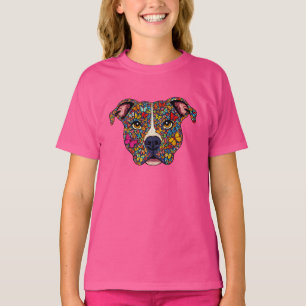 T-shirt Portrait de chien papillon Thérapie par les couleu