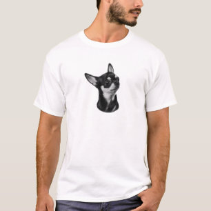 T-shirt Portrait de chihuahua peint à la main