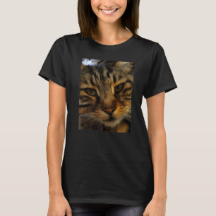 T-shirt Portrait de compagnie artistique de chat tigré à p